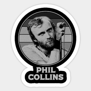 retro phil collins Sticker